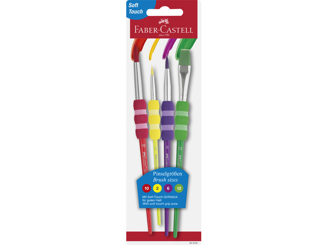 Penselenset FC plastic 4st verschillende breedtes