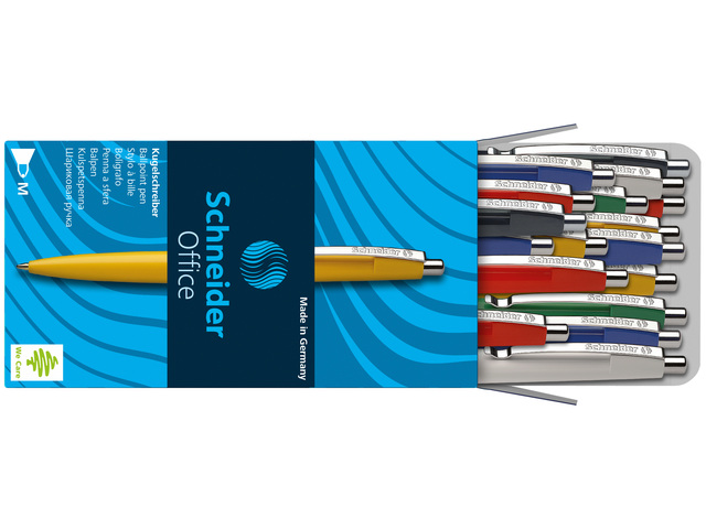 Balpen Schneider Office assorti, blauw schrijvend