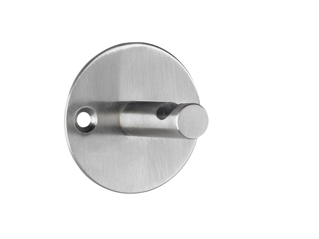 Wandgarderobe Alco zilver 1 haak incl. bev.materiaal