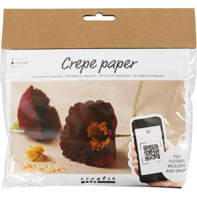 Creativ Mini Hobbyset Crêpepapier, Klaprozen, Crêpe-ve