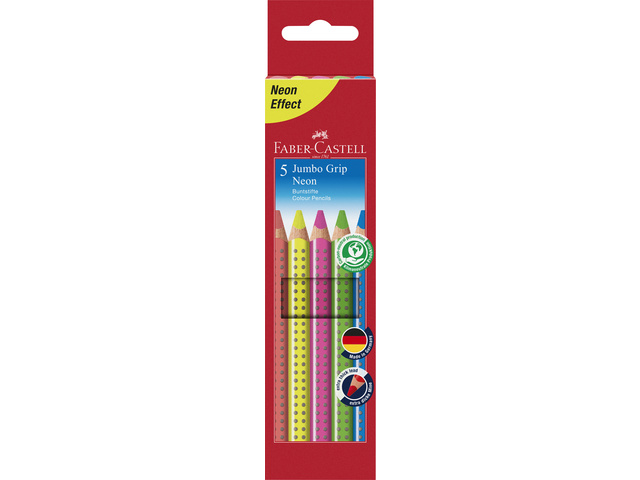 Kleurpotlood FC Jumbo Grip etui 5 kleuren