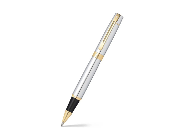 Rollerball SHEAFFER 300 E9342 Bright chrome gold tone