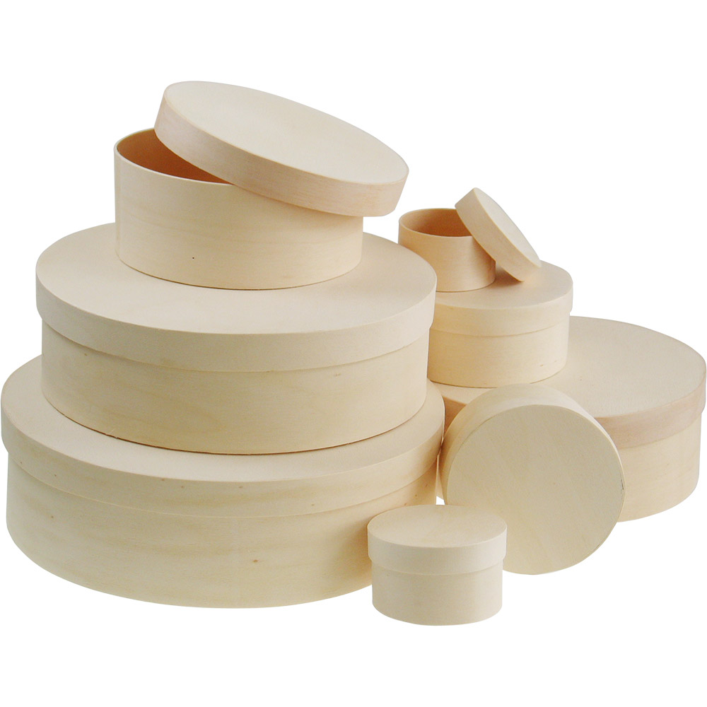 Meyco Ronde doos van spaanplaat / 80 mm / H:40 mm