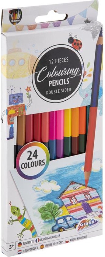 Grafix 12 Duo kleurpotloden in etui