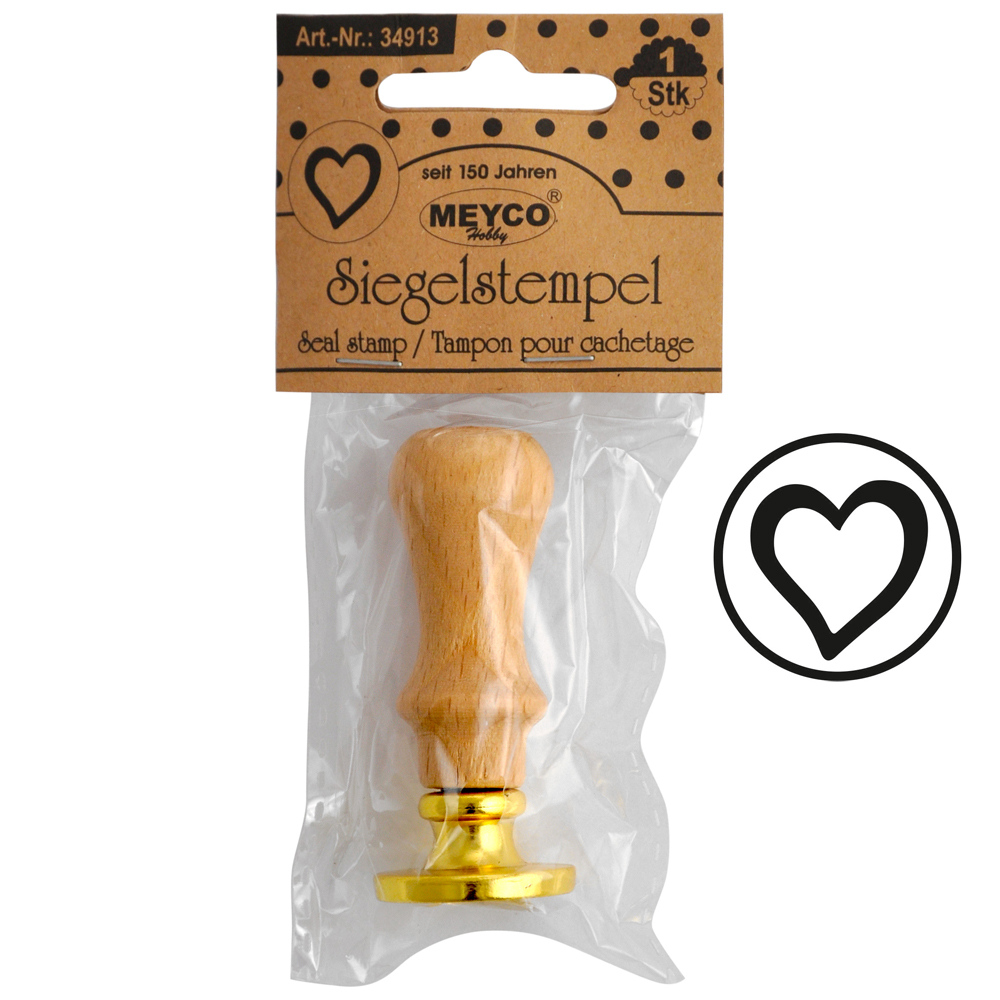 Meyco Zegelstempel - hart -, ø 2,5 cm, 6 cm lang