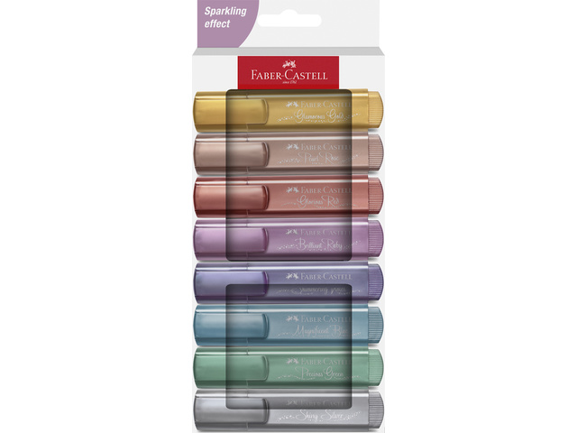 Tekstmarker FC 46 metallic 8st. goud, zilver, roze, ruby,