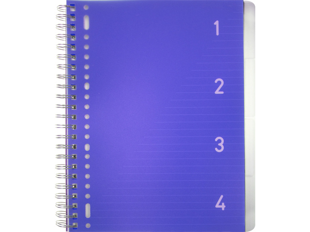 4 in 1 Blok Kangaro A4 lijn bl blauw met tabs