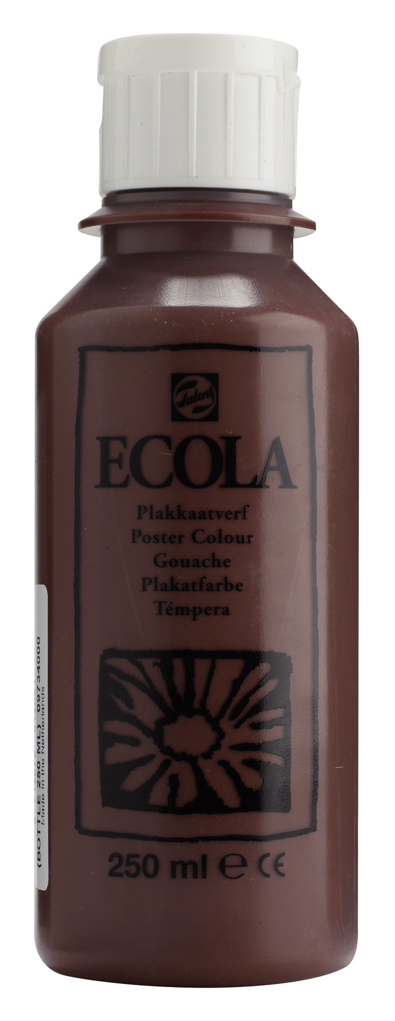 Ecola Plakkaatverf Fles 250 ml Brown 400