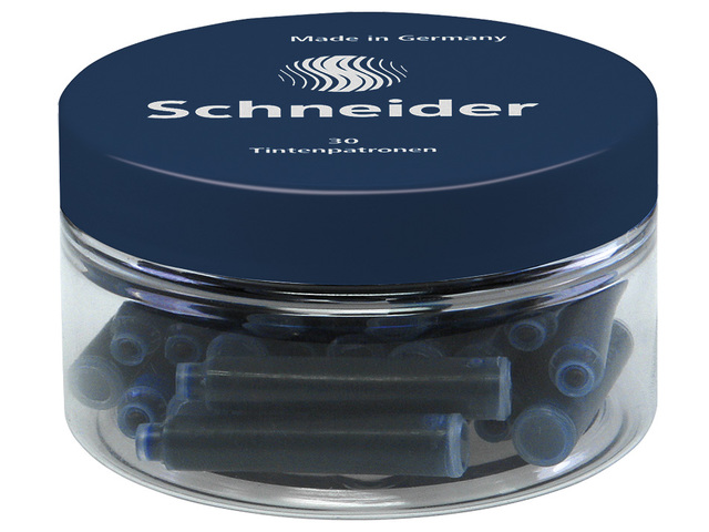 Inktpatronen Schneider donker blauw container à 30 st