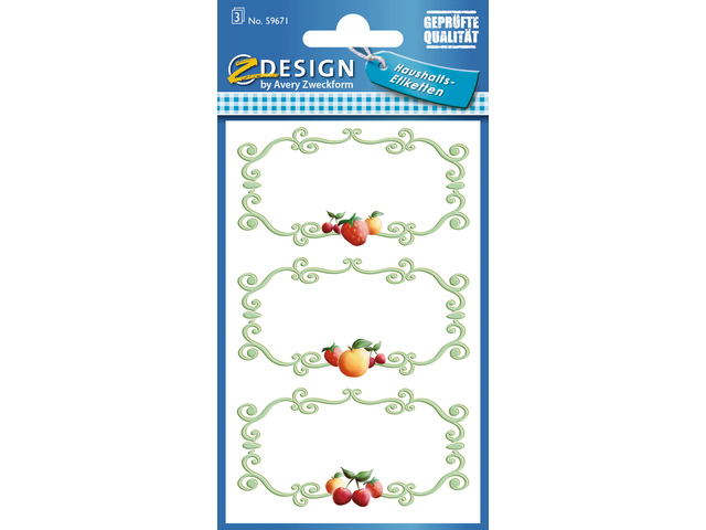 Huishoudetiket Z-design Home pakje a 3 vel design kader