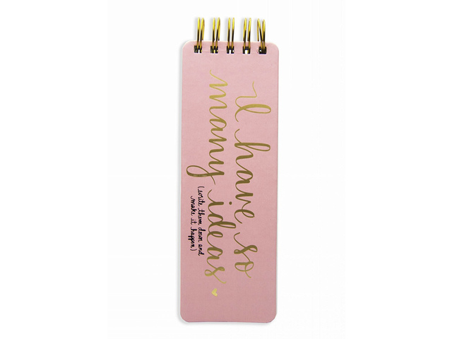 Notitieblok Eccolo DL spiraal Pink lijn ca. 8x23cm 100gr.