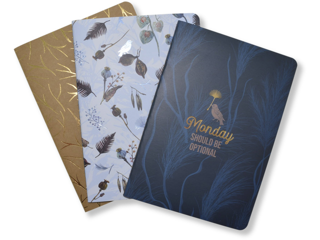 Schrift Natural Beauty A5 lijn krimp a 3 stuks assorti