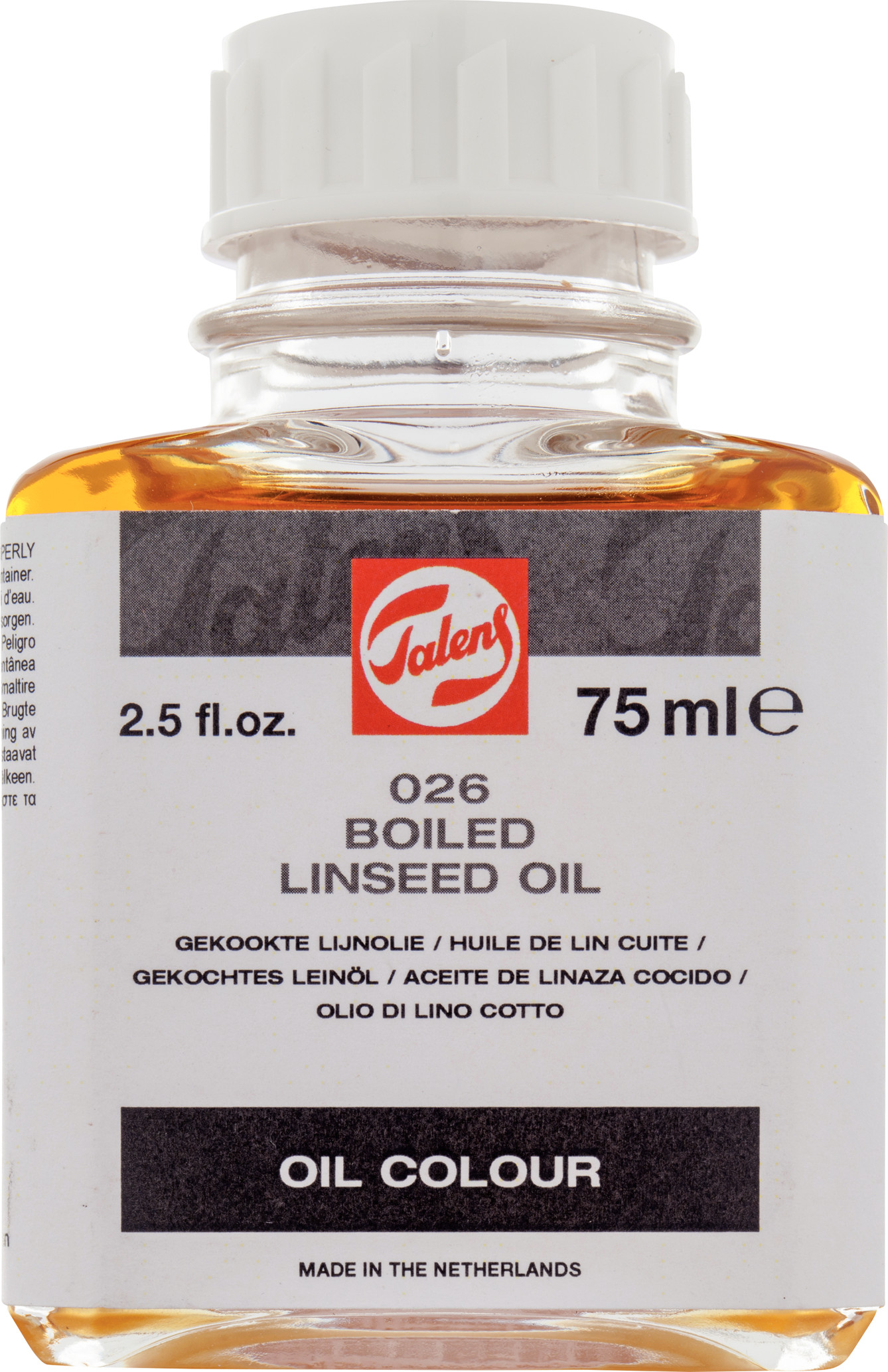 Talens Gekookte Lijnolie 026 Fles 75 ml