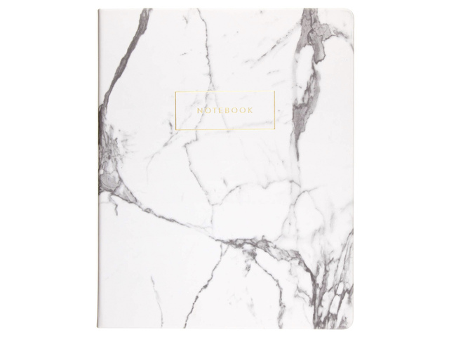 Notitieboek Eccolo Marble lijn ca.20x25cm 80gr. 256pag.