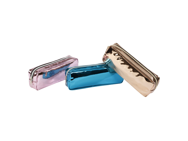 Etui Viquel absolu 21x7x6.4cm ass. Metallic blauw, brons of