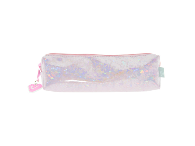 Etui Roze glitter PU-leer 20 x 5 x 6 cm