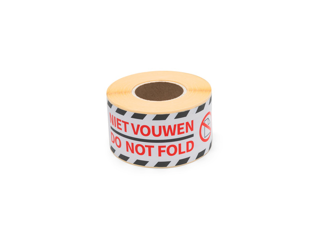 Gevaaretiket Raadhuis 46x125mm rol 250 stuks Do not fold