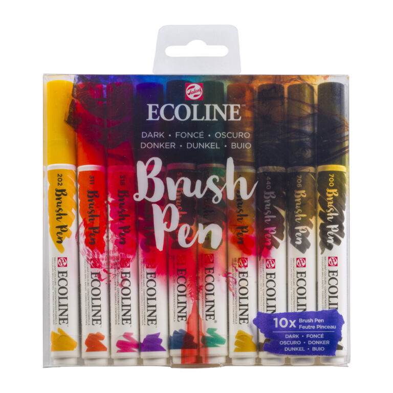 Ecoline Brush Pen set Donker 10 kleuren