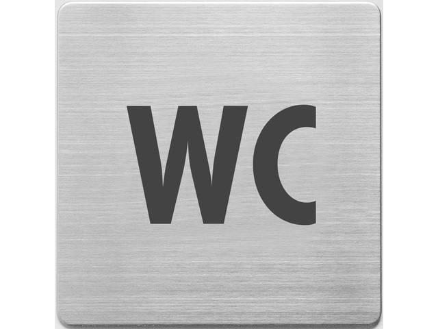 Pictogram Alco 90x90x1mm RVS - WC -