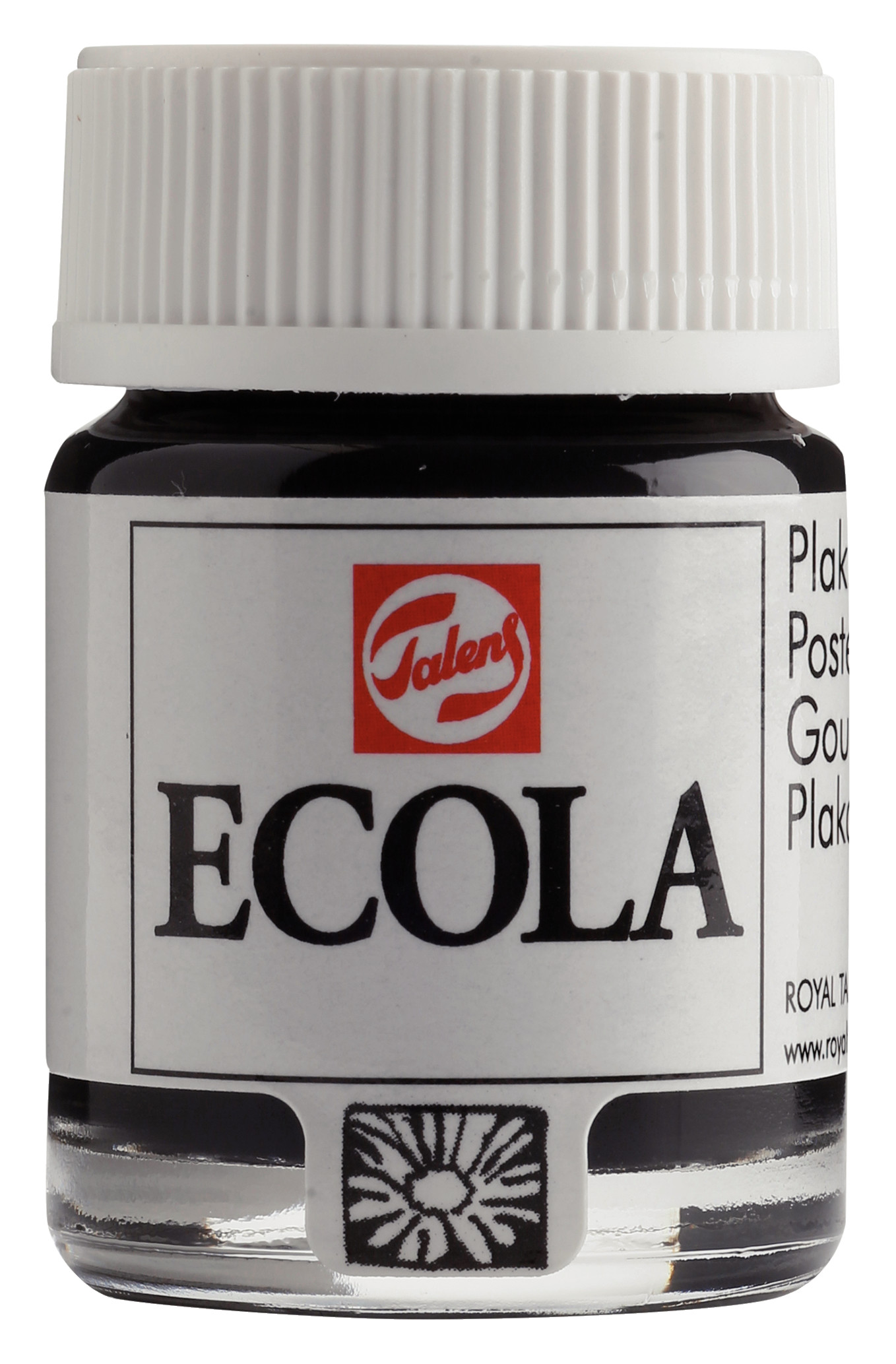 Ecola Plakkaatverf Fles 16 ml Zwart 700