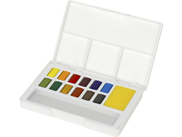 Waterverf FC tablet in box met palet 12 kleuren