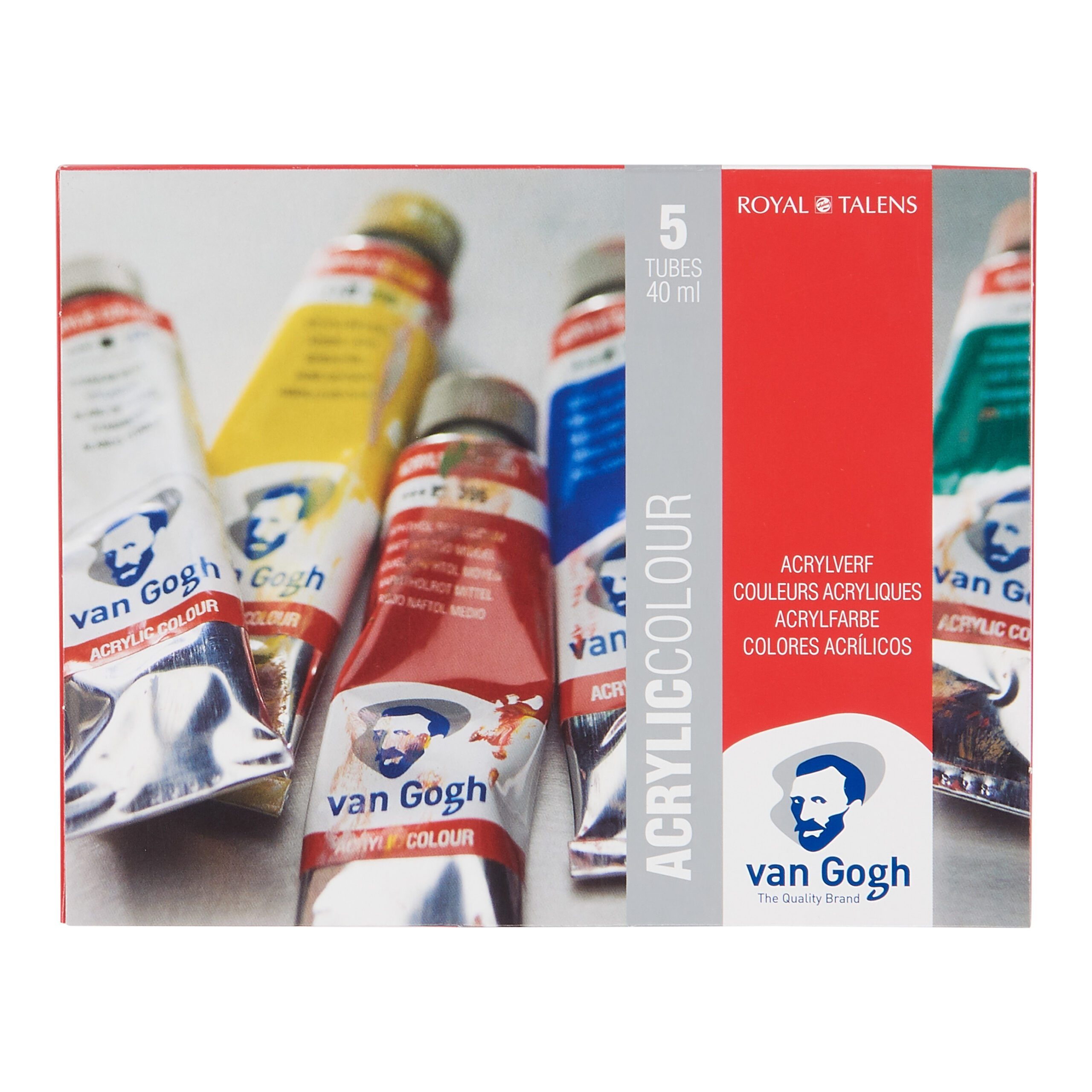 Van Gogh Acrylverf starterset met 5 kleuren in tubes van 40 ml