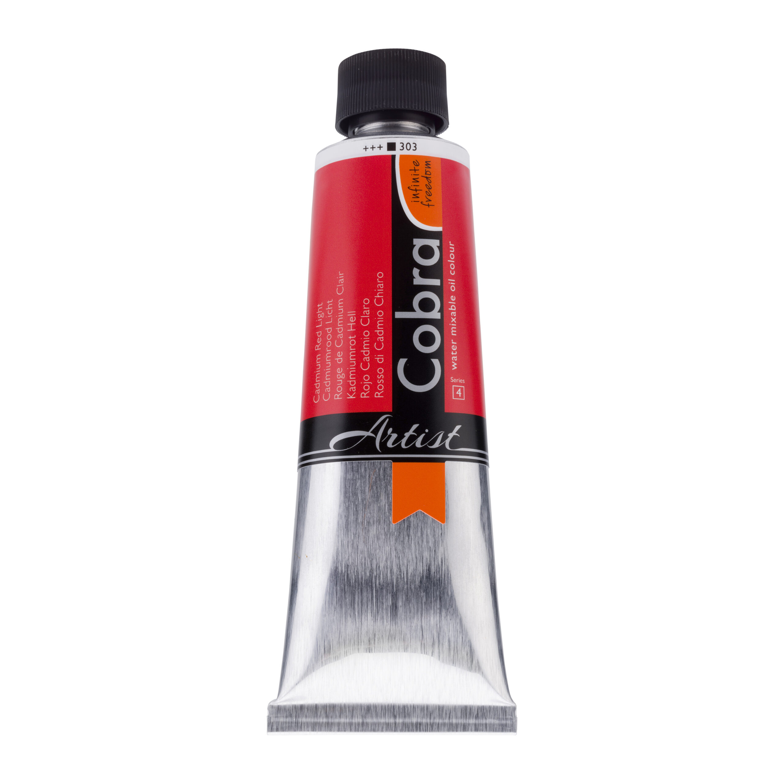 Cobra Artist Water Vermengbare Olieverf Tube 150 ml Cadmiumrood Licht 303