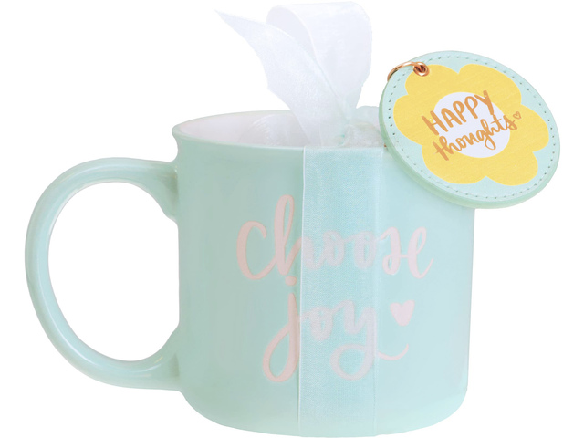 Giftset Eccolo DL mok 580ml en sleutelhanger Choose Joy
