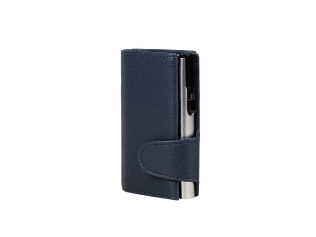 Pasjeshouder Clicksafe RFID kunstleer BL/ZI 8 pasjes