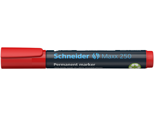 Marker Schneider Maxx 250 permanent, beitel punt rood