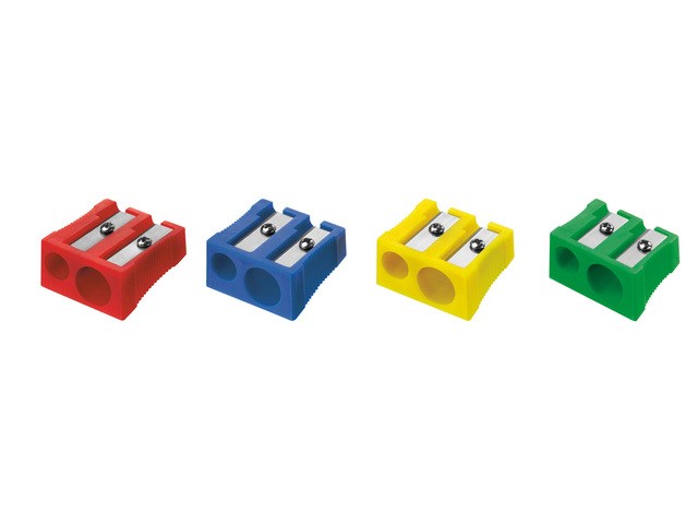 Puntenslijper Westcott kunst- stof dubbel assorti doos 20st.