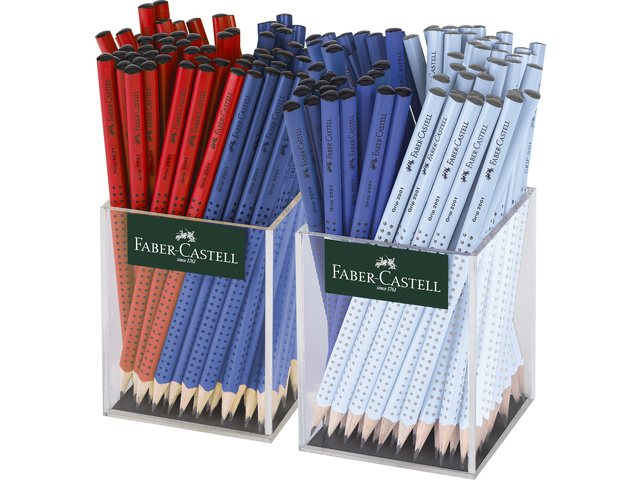 Potlood FC Grip 2001 B in 2 kokers,144st. Blauw, rood, sky