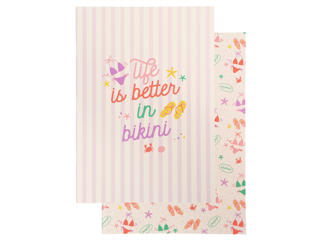 Schrift Beach Happy A4 lijn pak a 4 stuks assorti kleuren