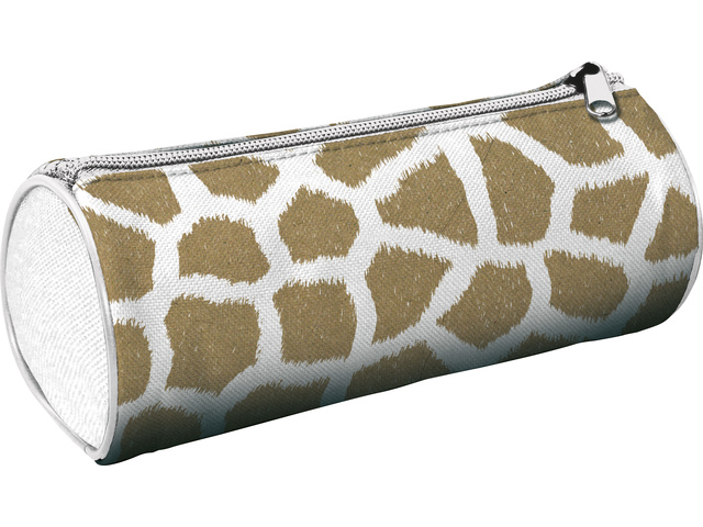 Etui giraffe print rond 23cm 8cm diameter