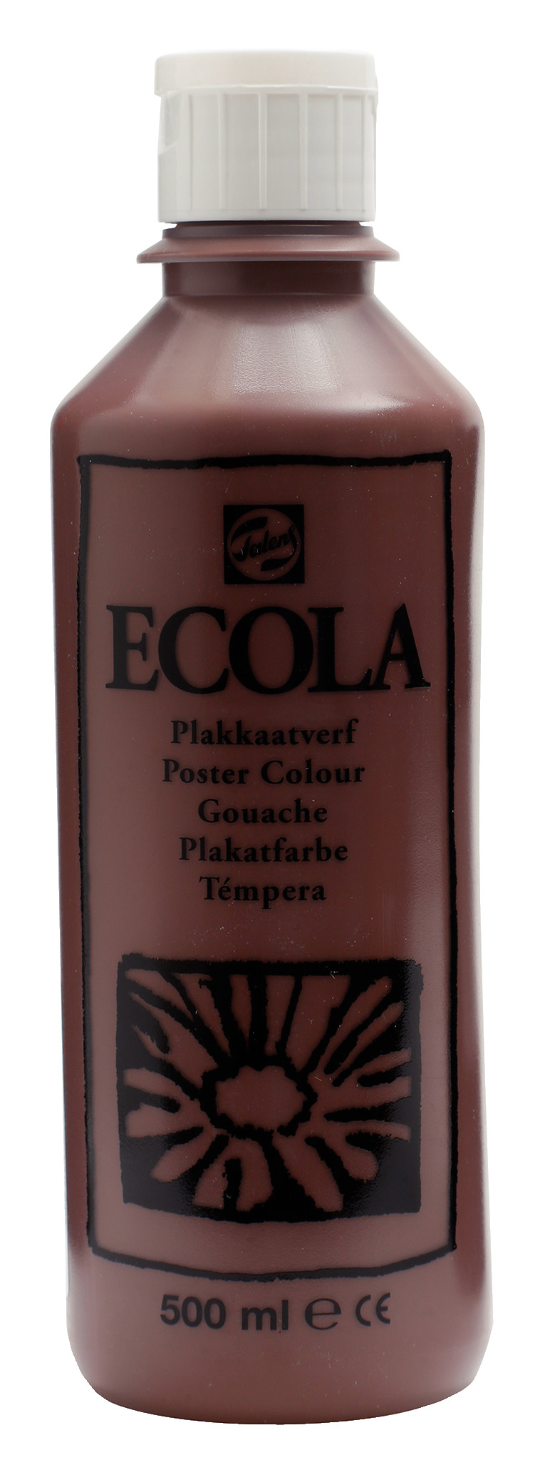 Ecola Plakkaatverf Fles 500 ml Brown 400