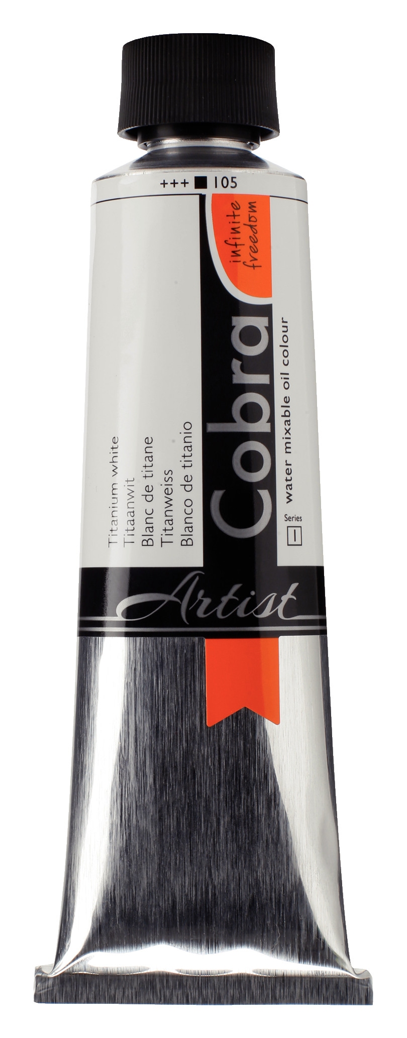 Cobra Artist Water Vermengbare Olieverf Tube 150 ml Titaanwit 105