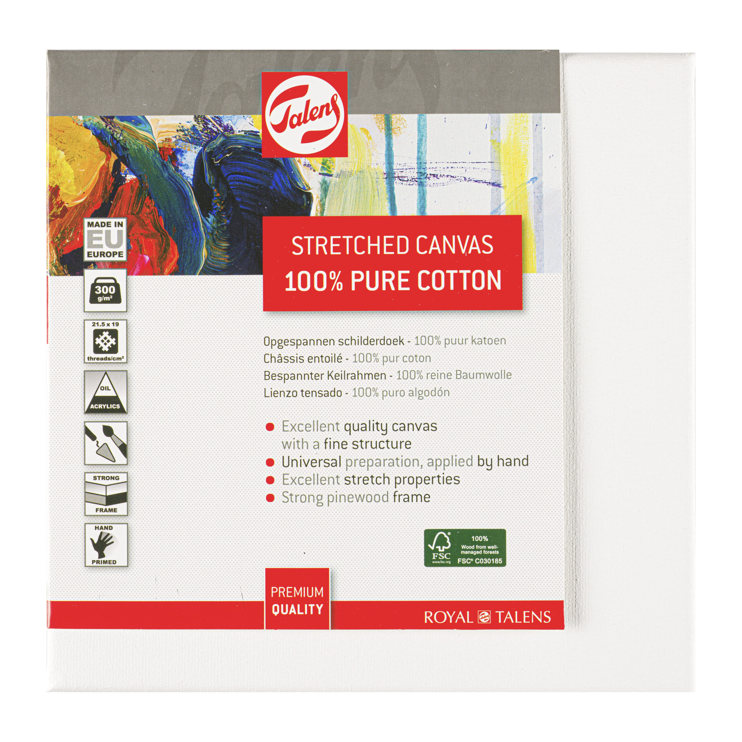 Canvas Stretched Cotton Stapled 20X20