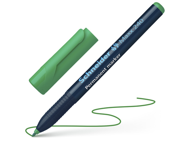 Marker Schneider Maxx 240 permanent, ronde punt groen