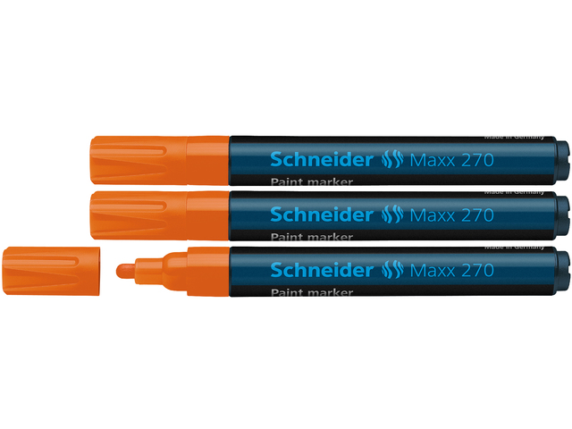 Lakmarker Schneider Maxx 270 1-3 mm oranje set van 3