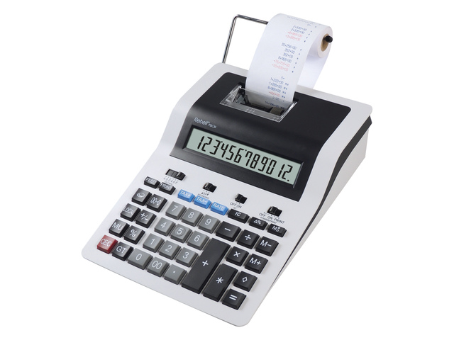 Calculator Rebell PDC30 WB wit-zwart print