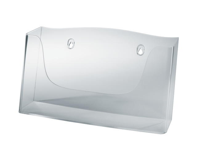 Folderhouder Sigel wandmod A4 liggend transp. acryl 1 vak