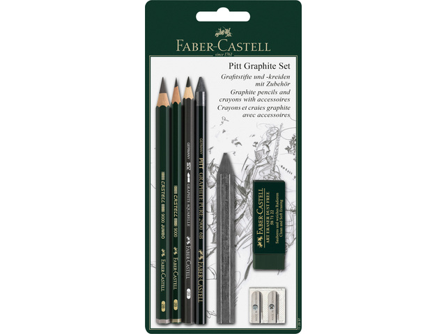 Potloodset FC Pitt Graphite 7 delig op blister