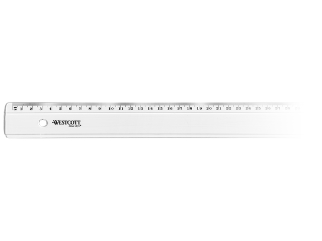Liniaal Westcott kunststof 40cm in polybag
