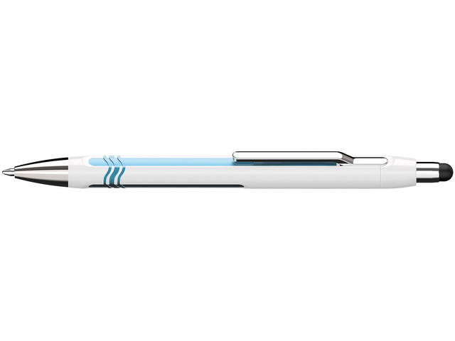 Balpen Schneider Epsilon Touch wit/blauw, blauwschrijvend