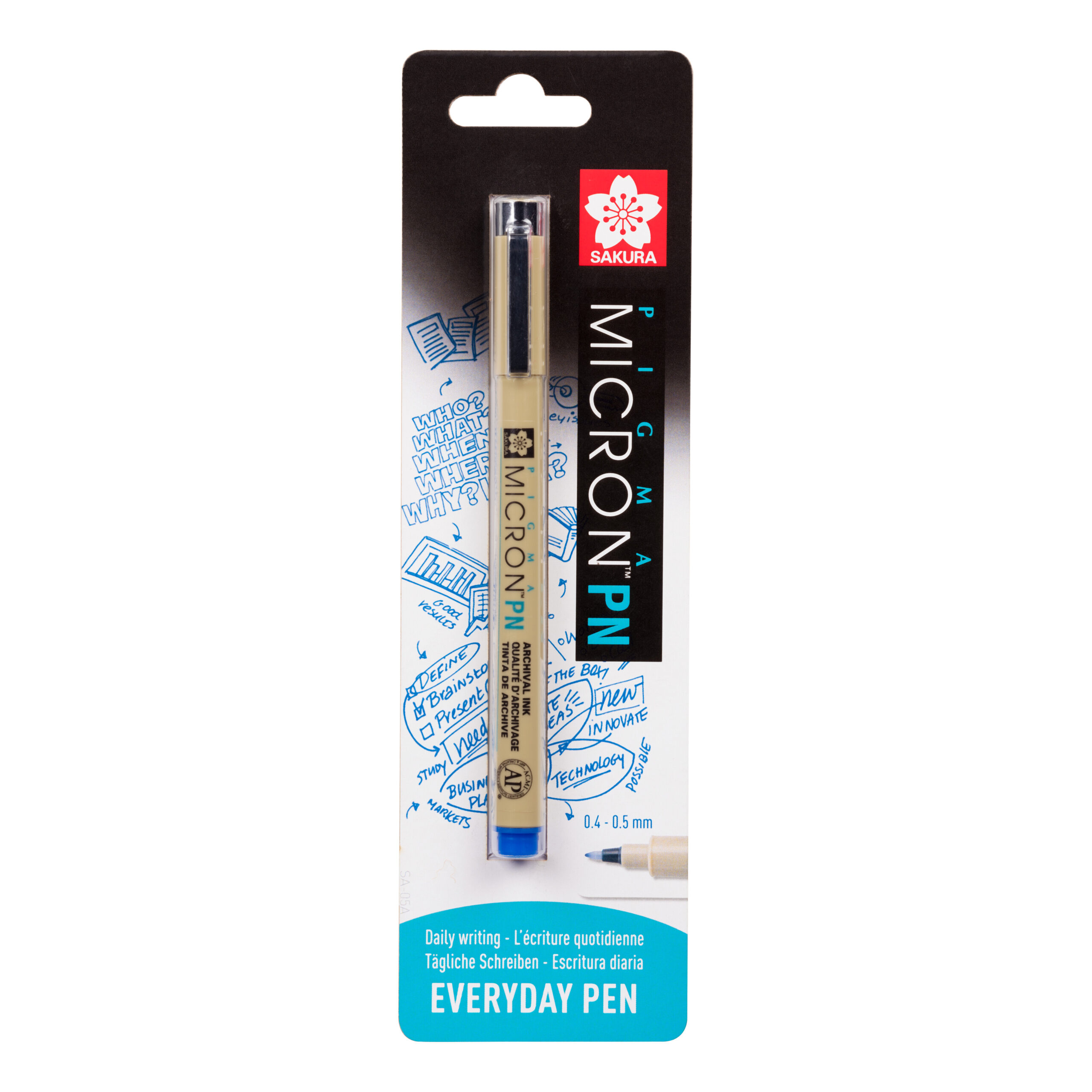 Sakura Blisterkaart Pigma Micron PN Blauw, 1 stuk