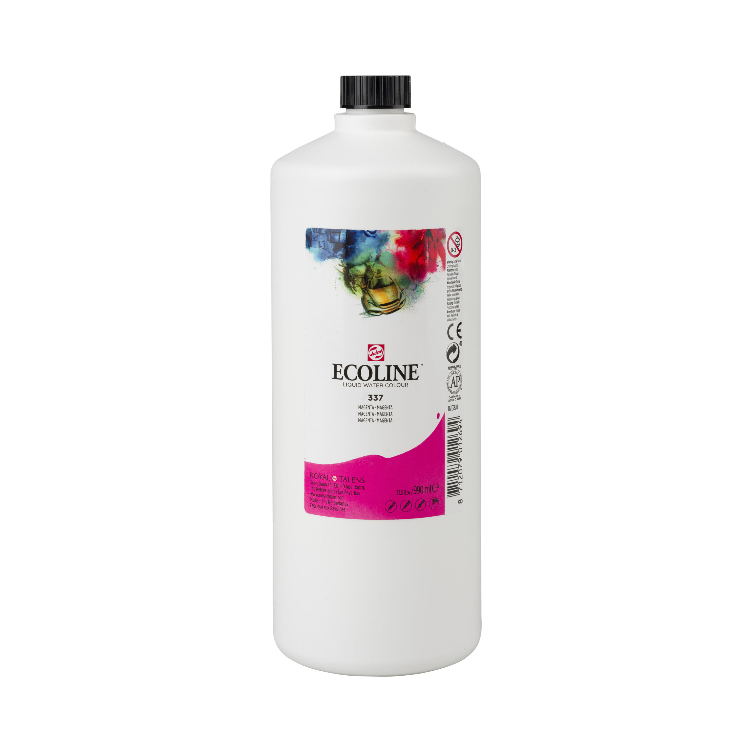 Ecoline Vloeibare Waterverf Fles 990 ml Magenta 337