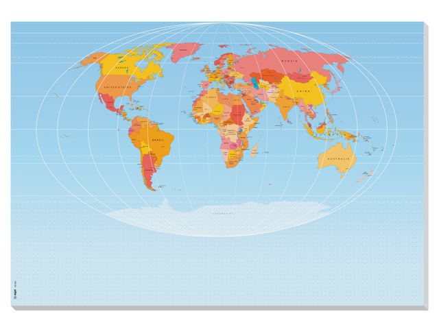Designonderlegger Sigel wereld 30vel geen kalender 59,5x41cm