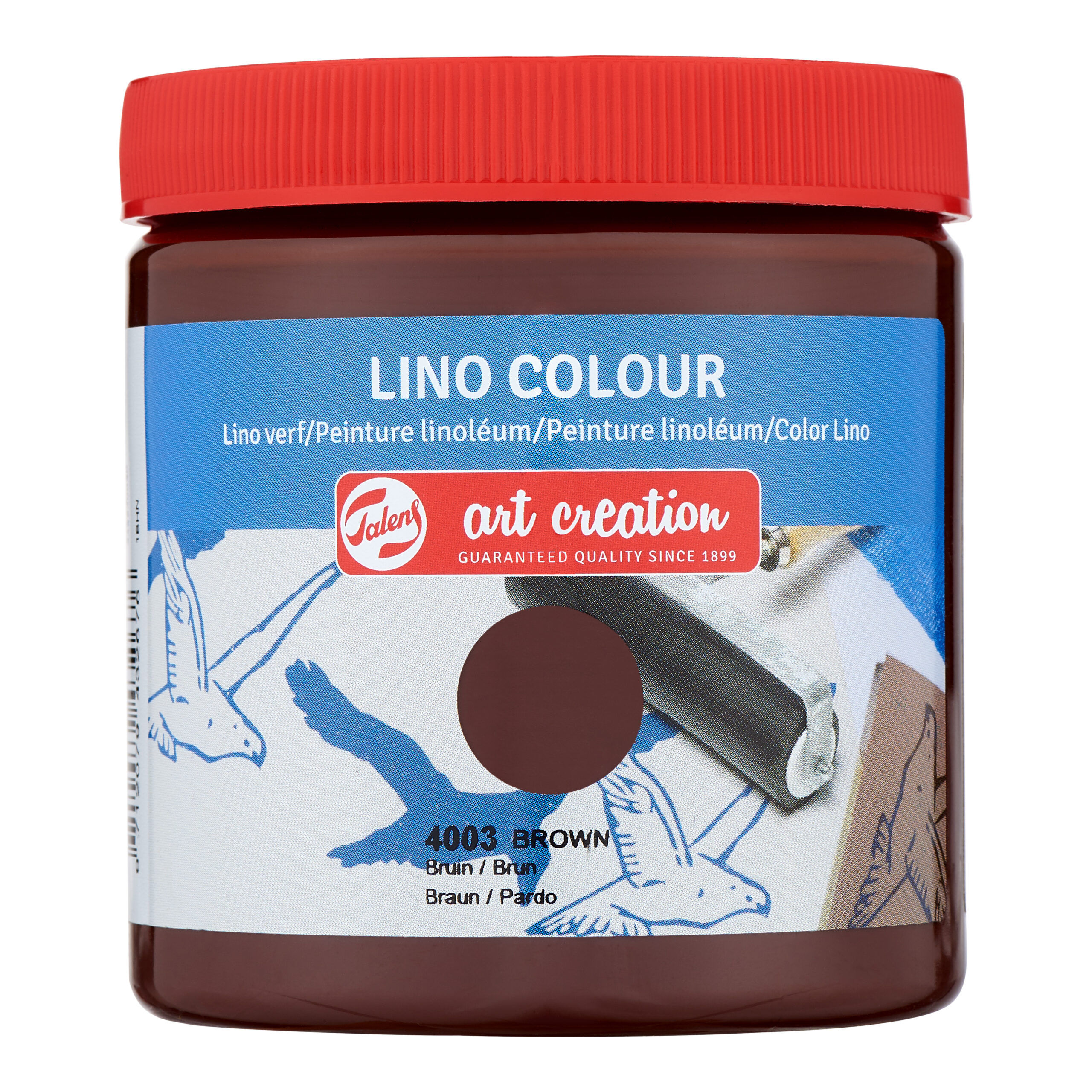 Talens Art Creation Lino verf Pot 250 ml Bruin 4003
