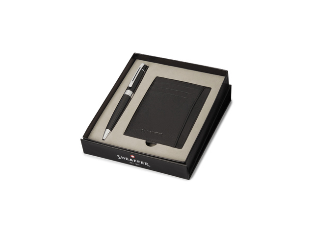 Balpen Giftset SHEAFFER 300 G9312 Glossy black chrome - SF-G2931251-2