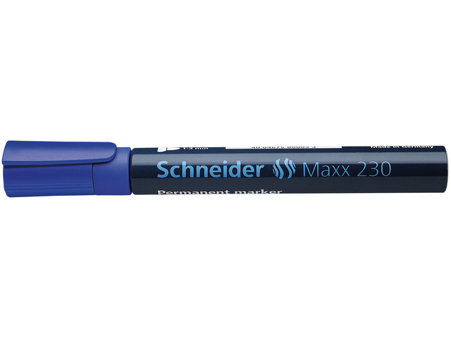 Marker Schneider Maxx 230 permanent, ronde punt blauw